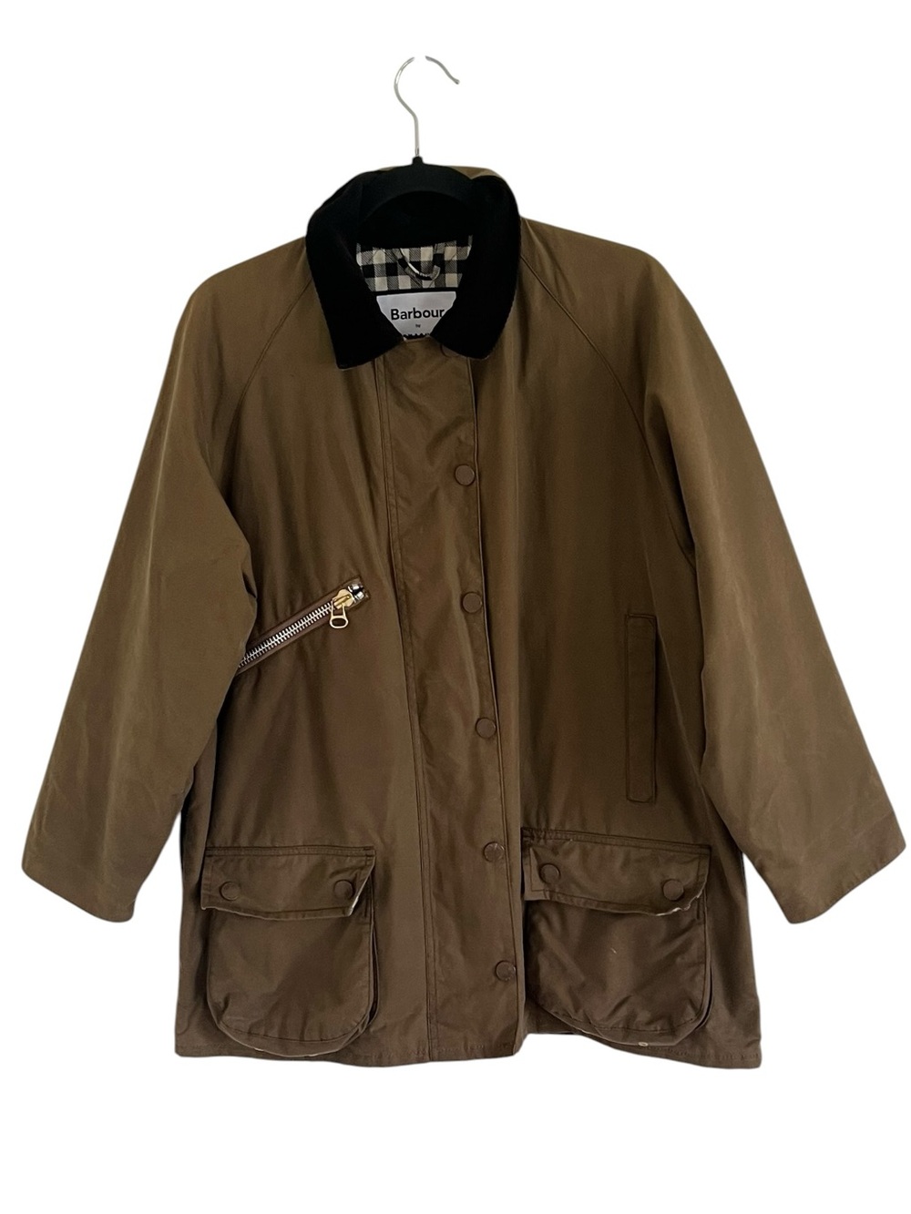 Barbour by ALEXACHUNG Tan Brown Edith Waxed Jacket US 6 - Picture 2 of 16